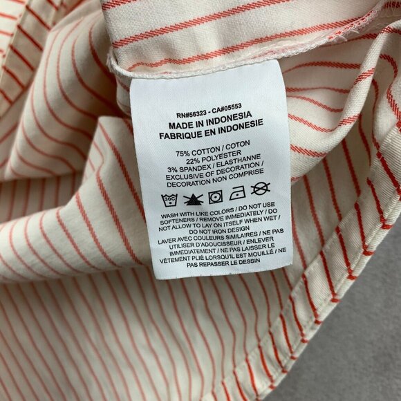 Nike Sb Mens Shirt Medium Red White Striped Button Up Short Sleeve Skateboarding - Picture 6 of 8